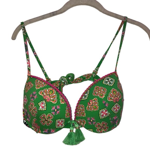 Raffaela Dangelo green pink paisley reversible bottom bikini suit M 2 pi… - Picture 7 of 7